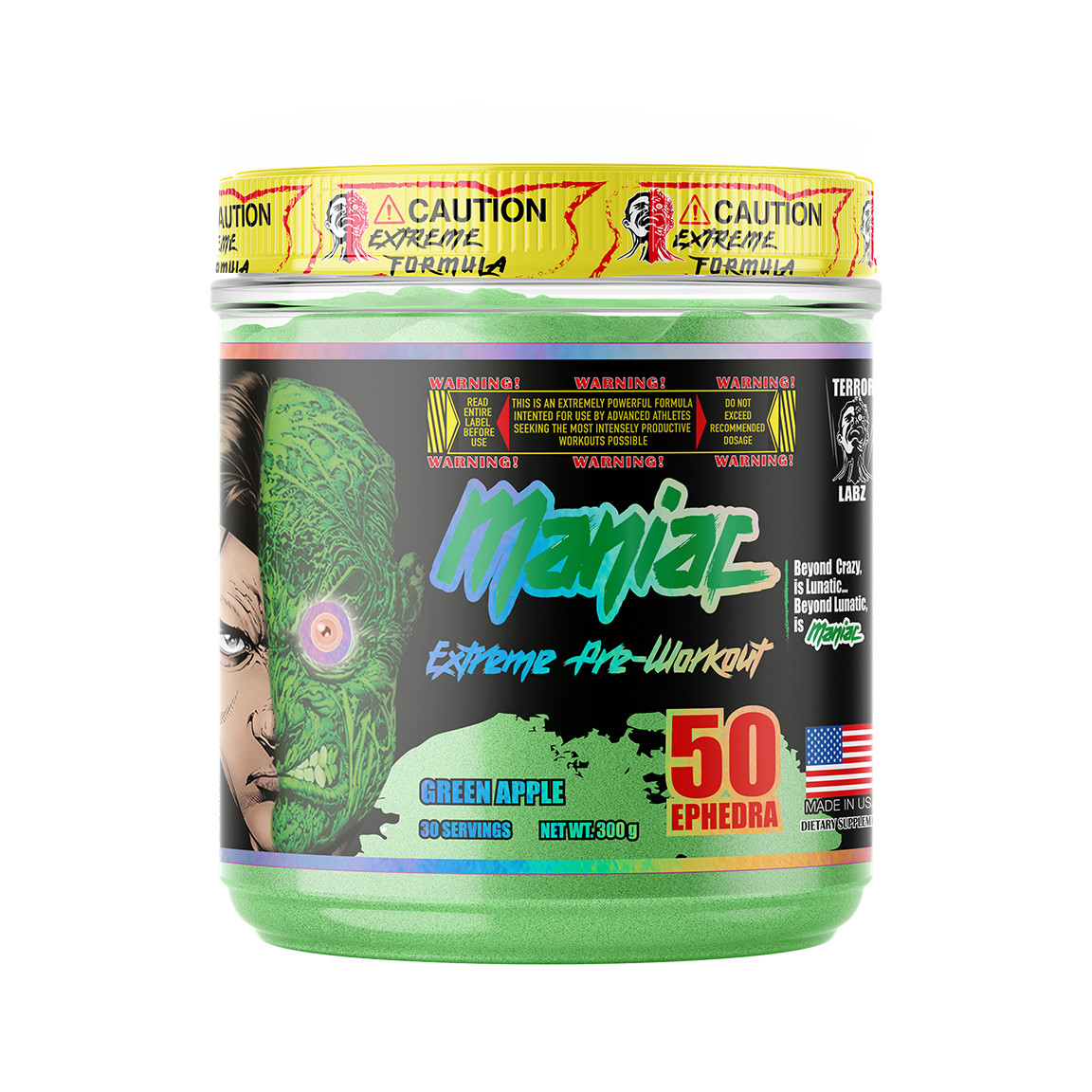 MANIAC High Stim Almost Illegal Pre workout Extreme Energy Focus and Pumps Terror Labz MANIAC High Stim Almost Illegal Pre workout Extreme Energy Focus and Pumps Terror Labz