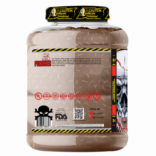 PUNISHER Whey Protein - 100% Pure Whey Protein Powder For Muscle Gain